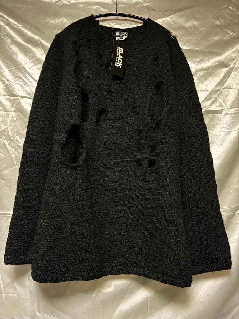 BLACK COMME des GARCONS 穴あきニット　黒　XXL 未使用