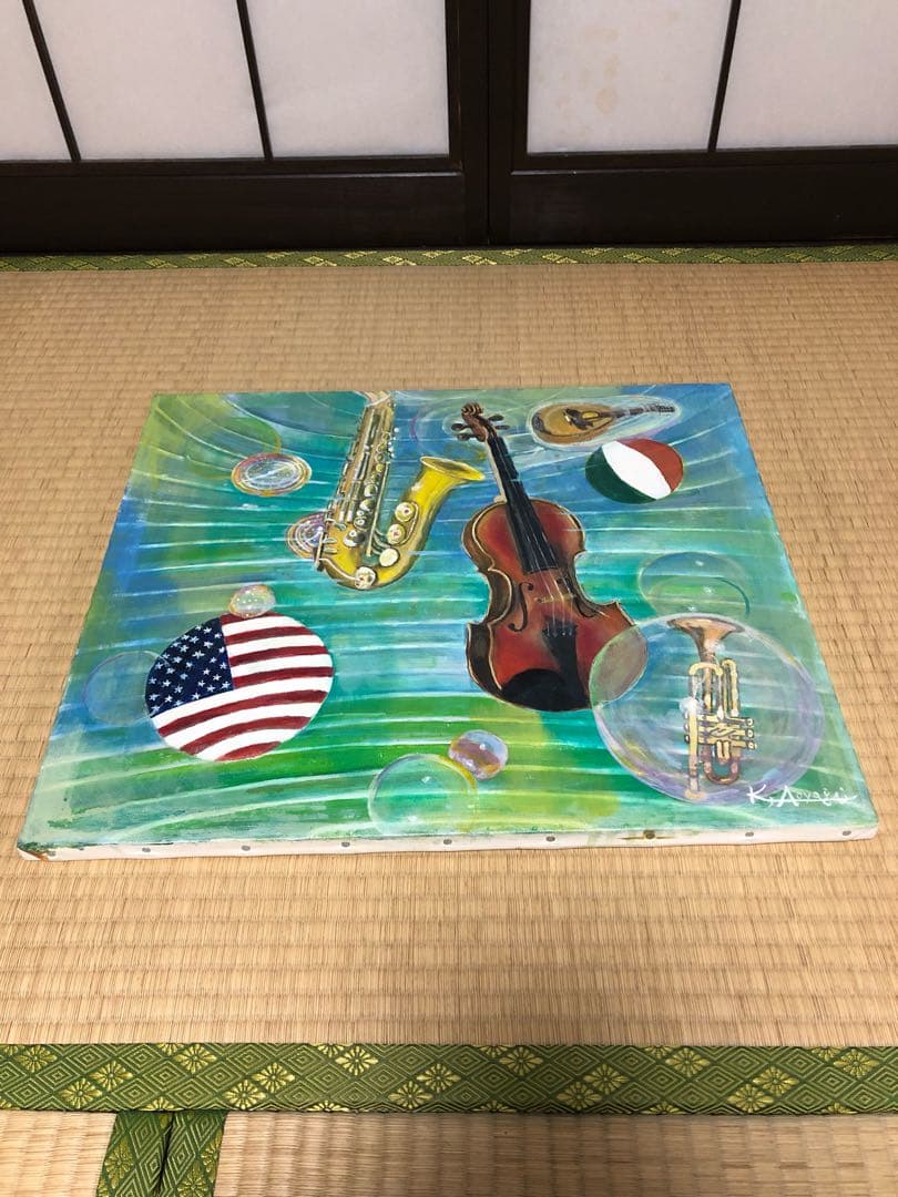 油絵、青柳キミ子