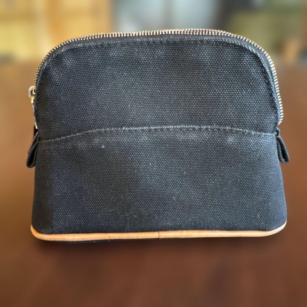 HERMES エルメス ボリードポーチ ミニミニ キャンバスブラック - メルカリ