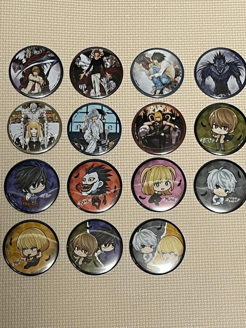 DEATH NOTE ラッキー缶バッジ 全15種 コンプリートセット デスノート