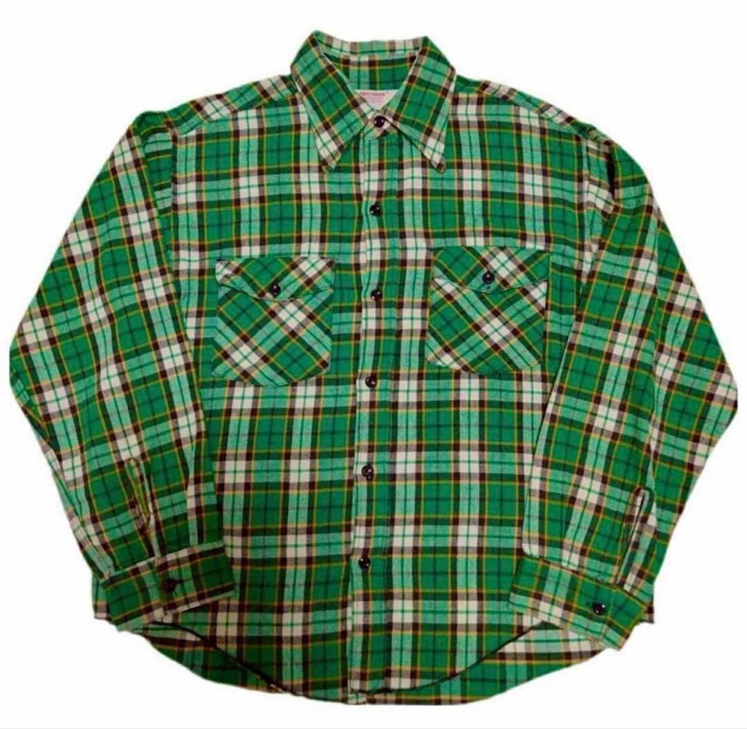 60S FROSTPROOF チェックコットンヘビーネルシャツ VINTAGE 60s FROSTPROOF ビンテージ ヘビーネルシャツ ネイビー - メルカリ