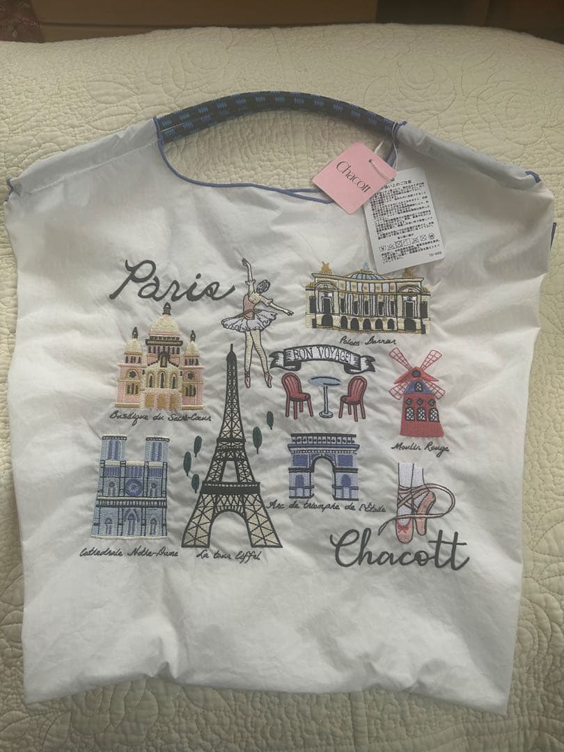 ボールアンドチェーン　Chacott エコバッグ　パリ