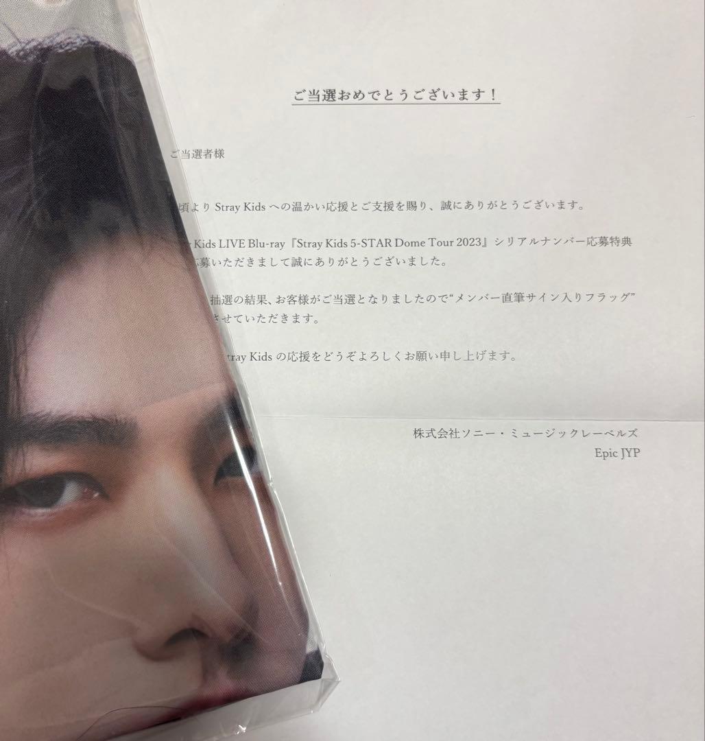 【専用】straykids 5-star サイン入り フラッグ ヒョンジン