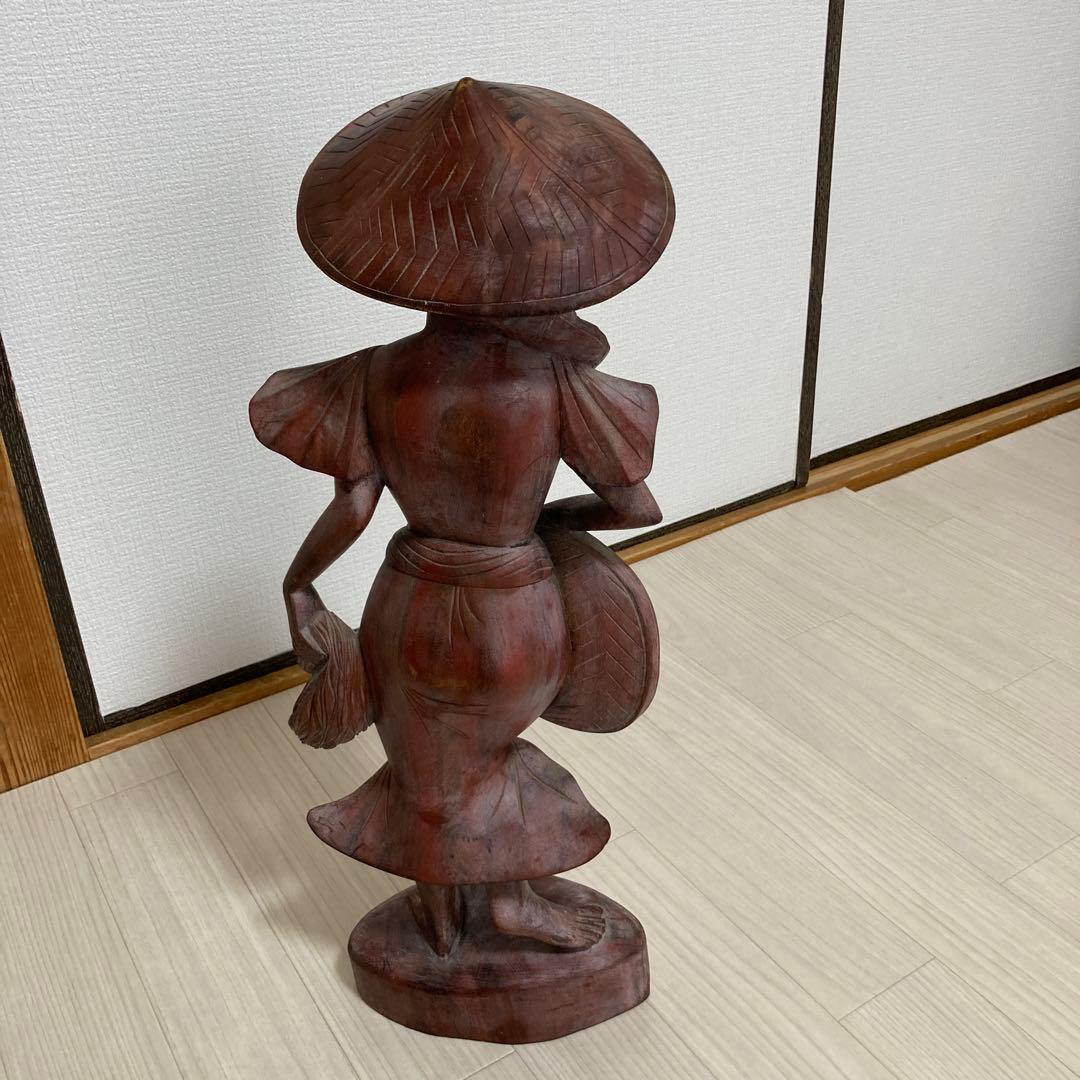 バリ島 美人木製女性像彫刻 インドネシア産 裸婦 インテリア - メルカリ