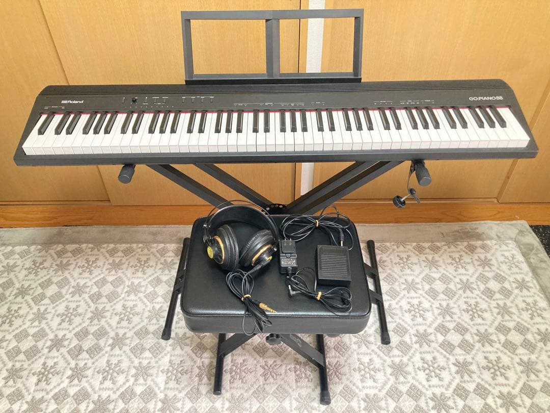 ☆付属品多数！ Roland ローランド 88鍵盤 電子キーボード GO-88P Roland GO-88P | 88鍵盤キーボードで最も軽い！電池駆動も可！持ち運び