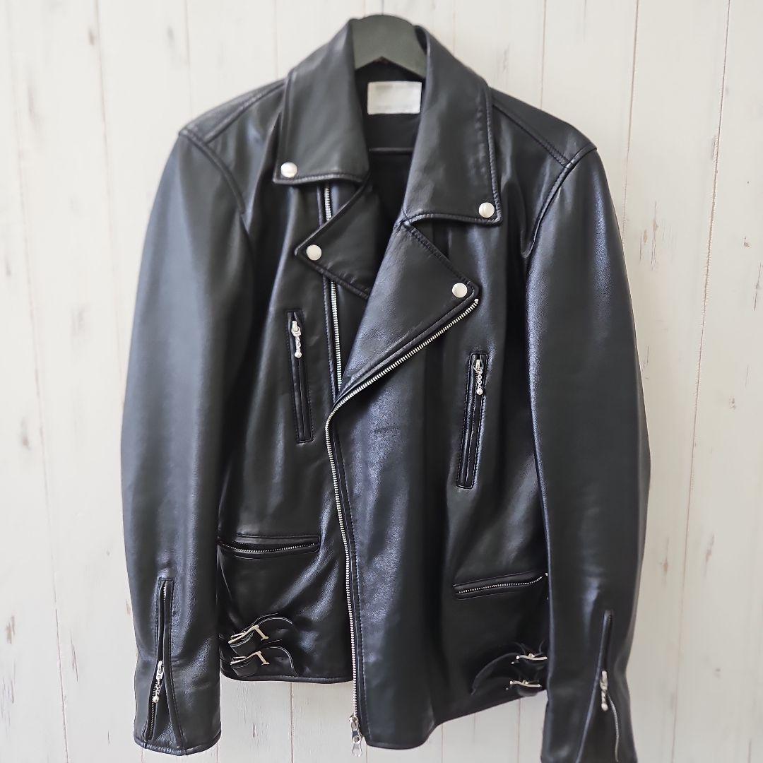 LHP ブラック ダブルライダースジャケット