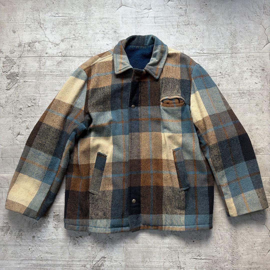 60s Vintage ウールジャケット　チェック　L相当
