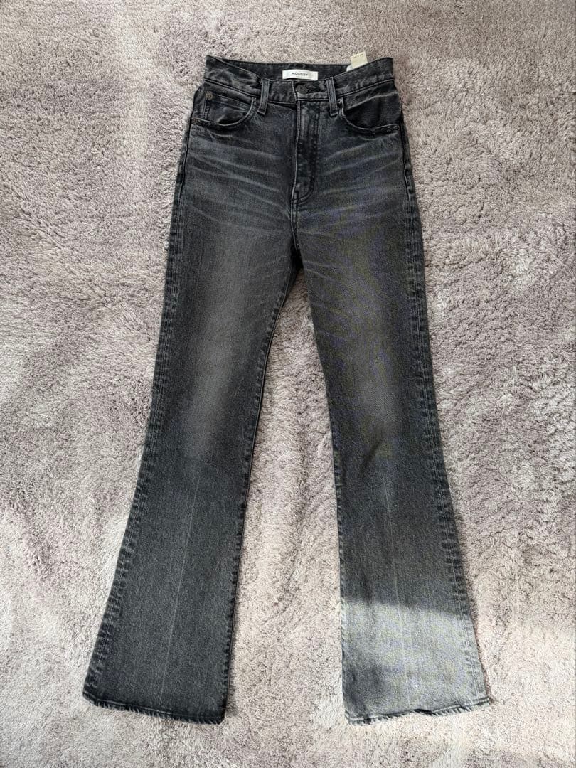 ［美品］moussy mvs BLACK FLARE(L) 24inc