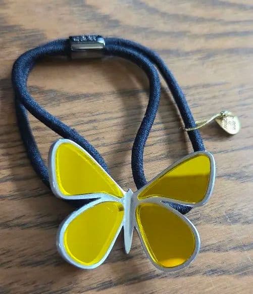 【コレットマルーフ/colettemalouf】バタフライポニー/イエロー/黄色 colette malouf】Large Crescent Lucite Pony コレットマルーフ