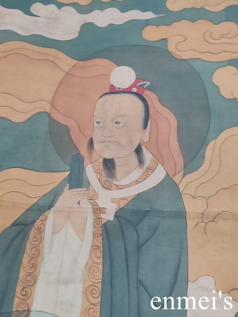 中国古美術・純手描き大六尺中堂神仙图・人物画・丁観鵬印款・書道