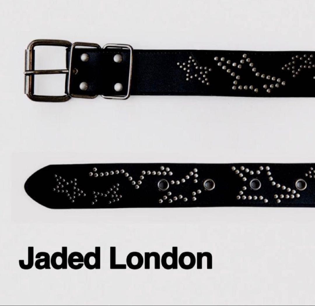 Jaded London スタッズ付きブラックベルト ◇関税送料込◇JADED LONDON◇ブラックスタースタッズベルト◇ (JADED