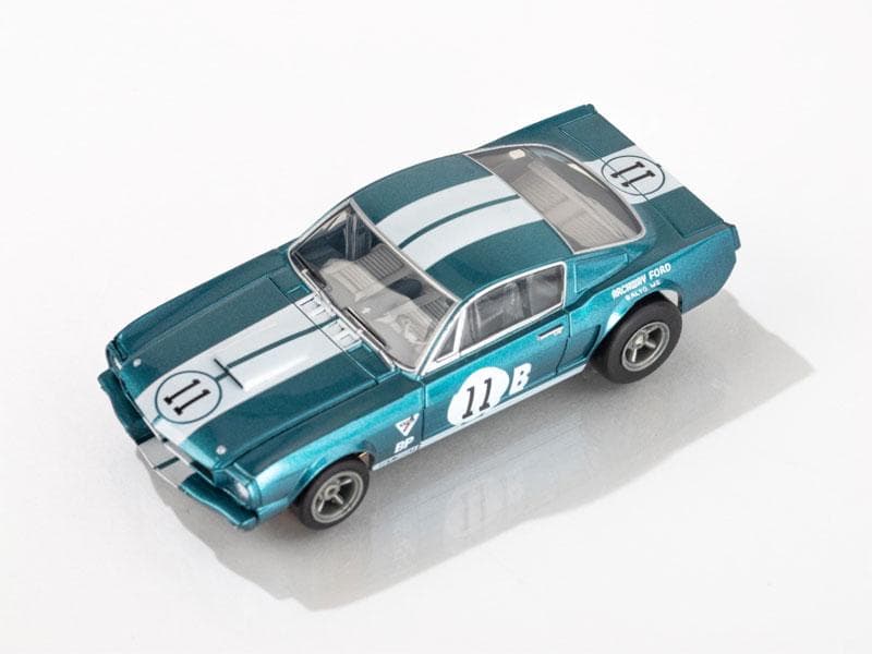 AFX Mega G+☆1965 Shelby Mustang GT350R AFX 1965 Shelby Mustang GT350 White/Blue Mega G+ HO Slot Car