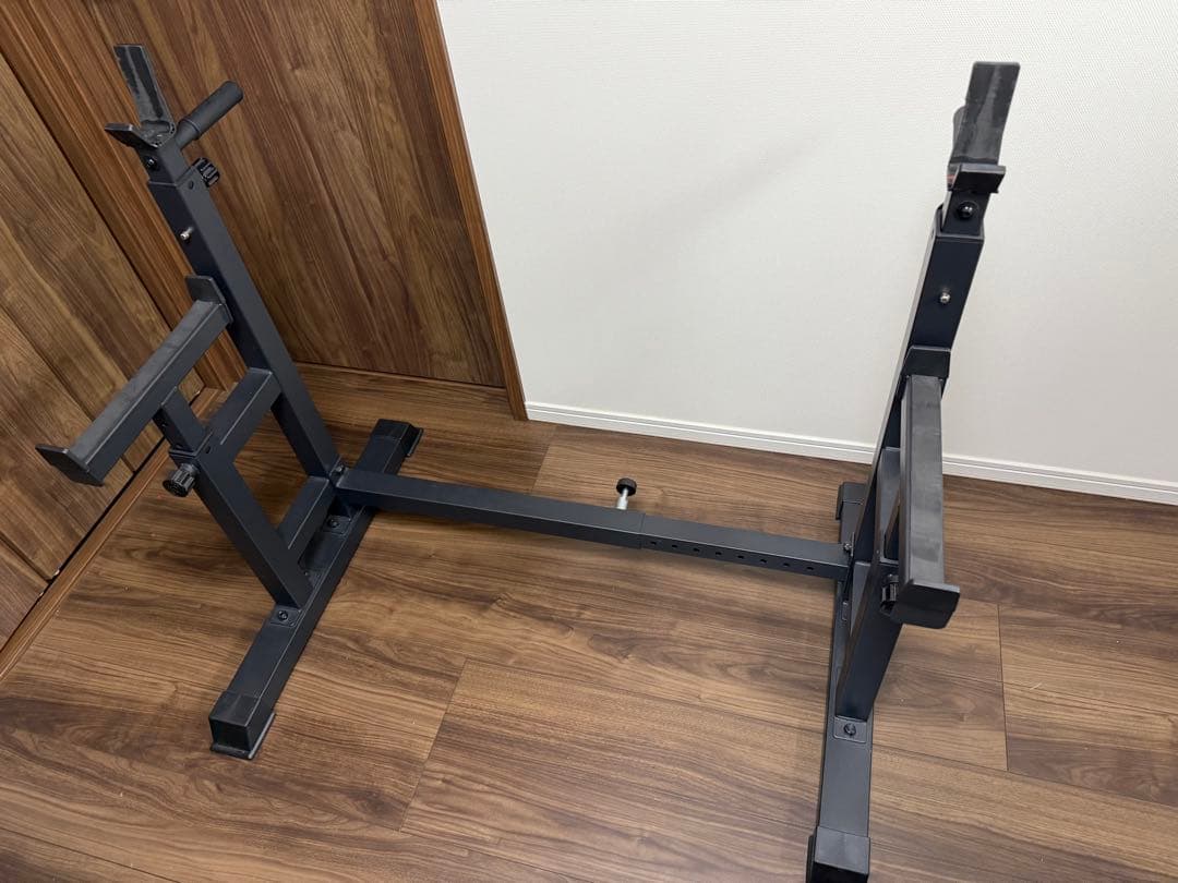 【引取り限定】バーウィング バーベルラック 高さ調整可能 ブラック