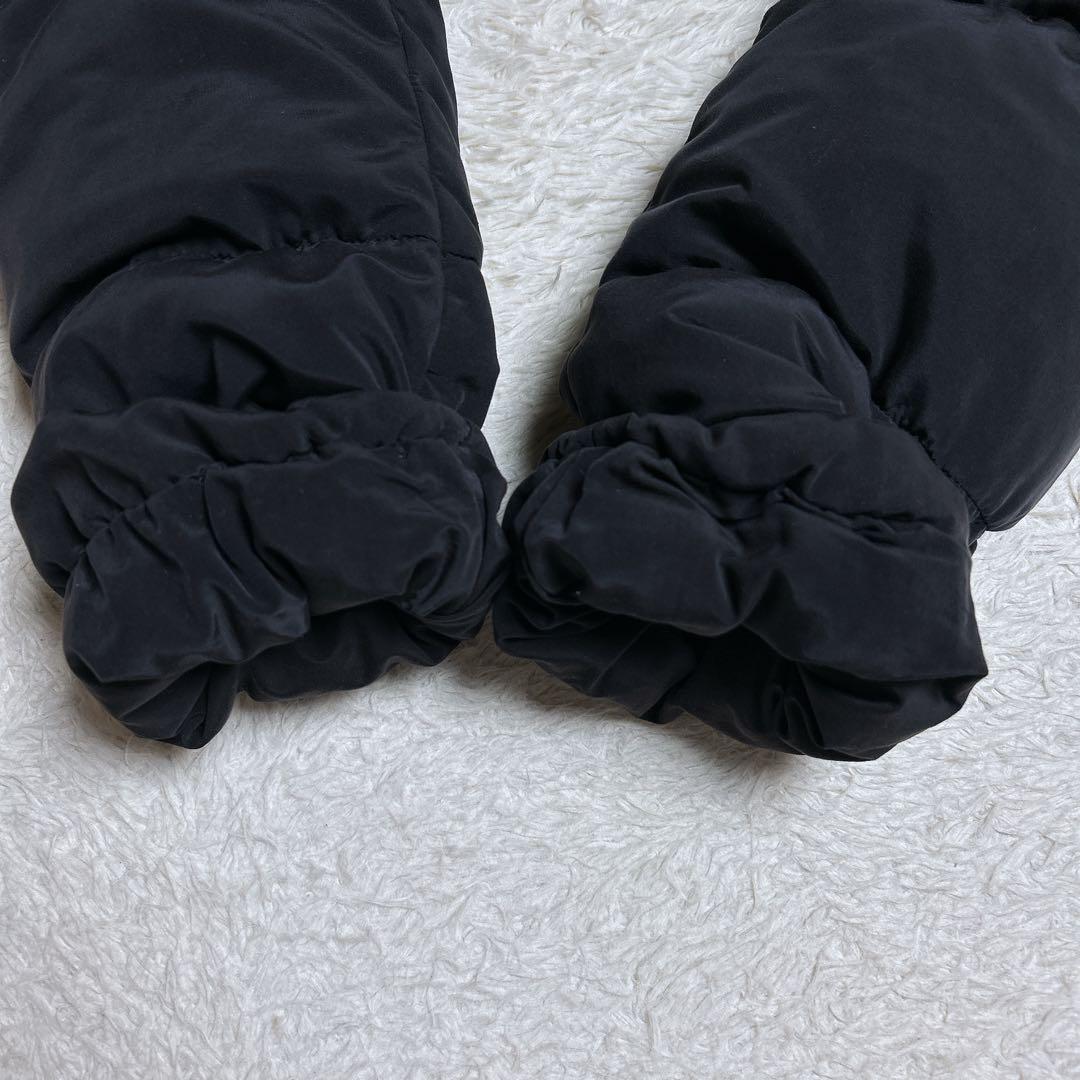 美品/コムサデモード ファー付きダウンコート ベルト 美ライン 墨黒 11