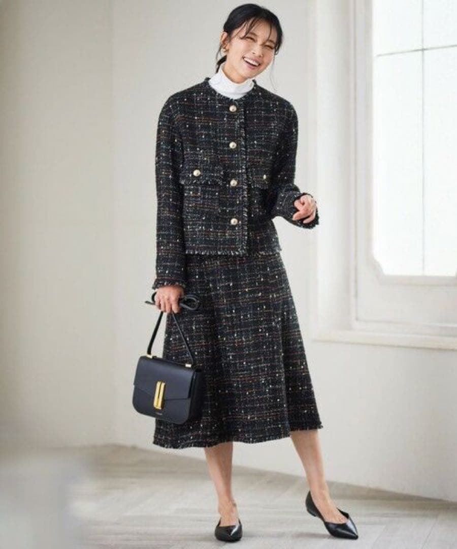 2024年モデル☆ 23区 GIOLICAカラーミックスツイード スカート