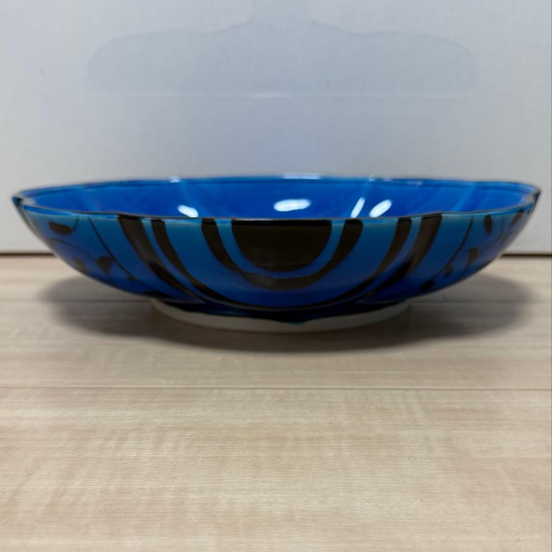 幸兵衛窯(人間国宝 加藤卓男)青釉魚紋大鉢 ペルシャブルー 美品 - メルカリ