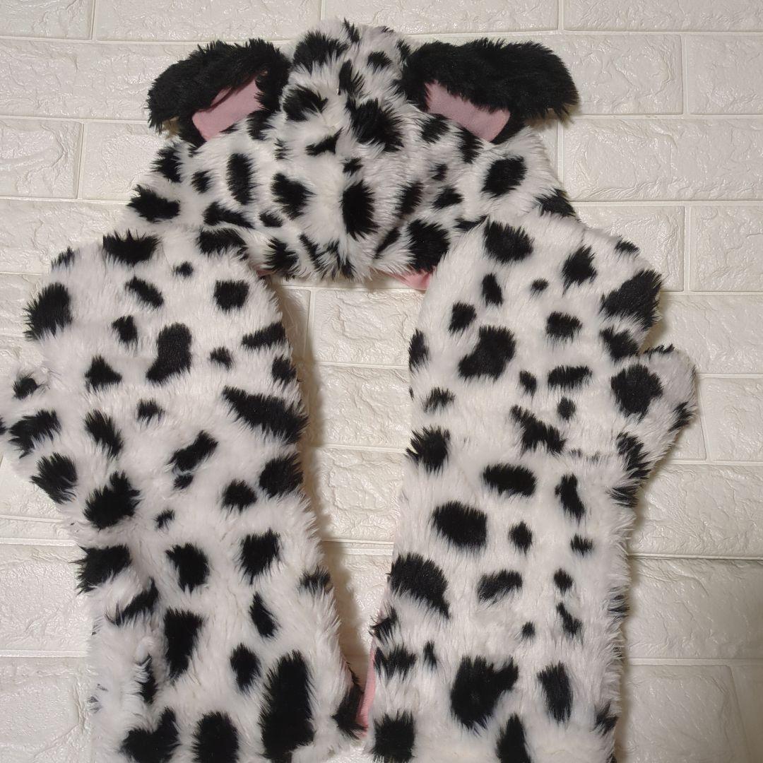 101匹わんちゃん ファンキャップ フード付きマフラー マフラーキャップ