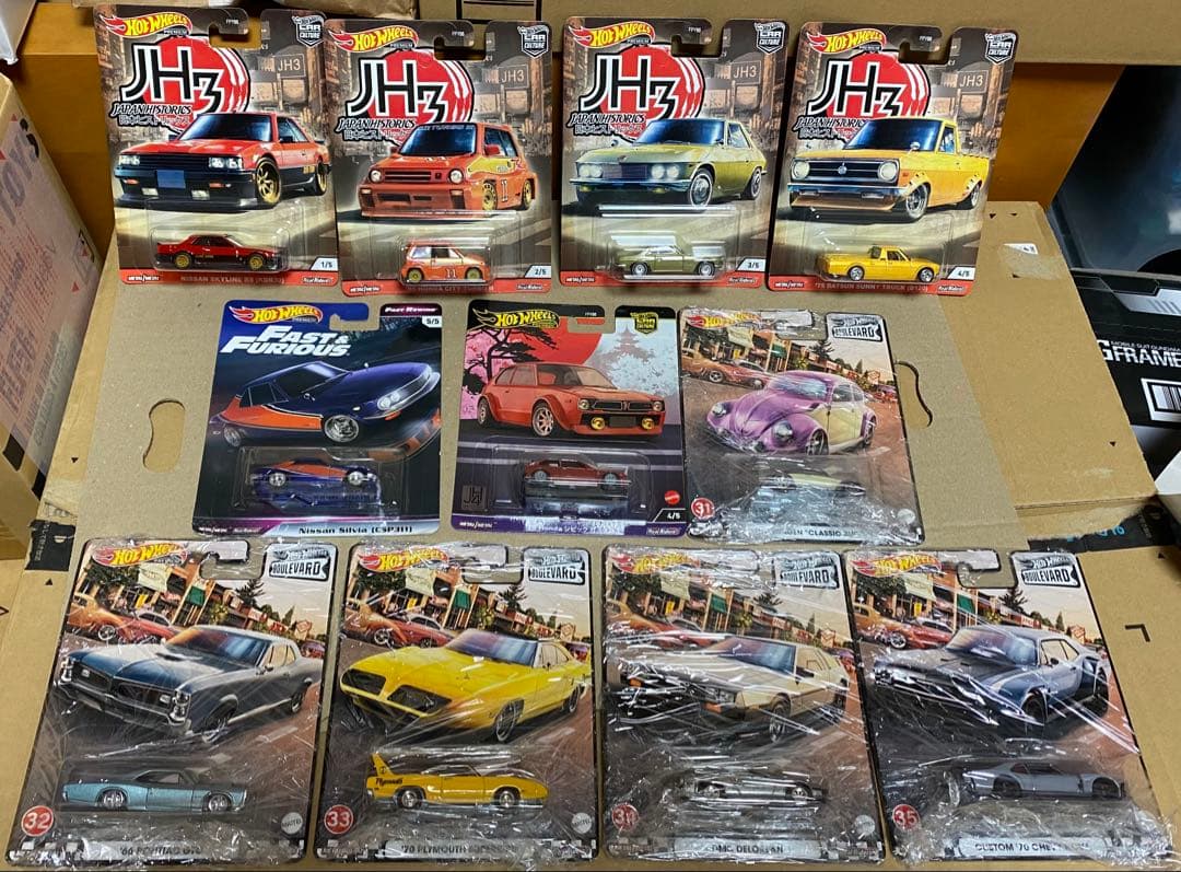 新品未開封　ホットウィール　日本ヒストリックス　ブールバードなど　セット