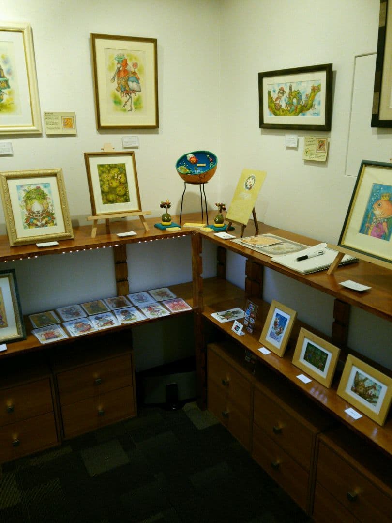 原画】『冒険の旅へ』（鳥の絵 ガラクタ アンティーク 森林 パステル画）