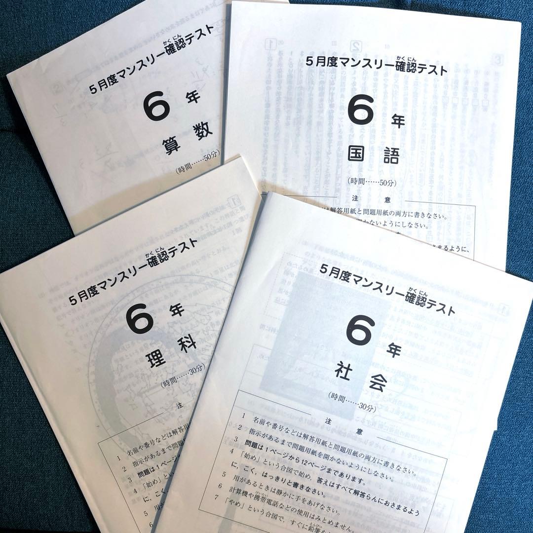 SAPIX 6年 5月 マンスリー 確認テスト 個人表 コース基準 付き - メルカリ