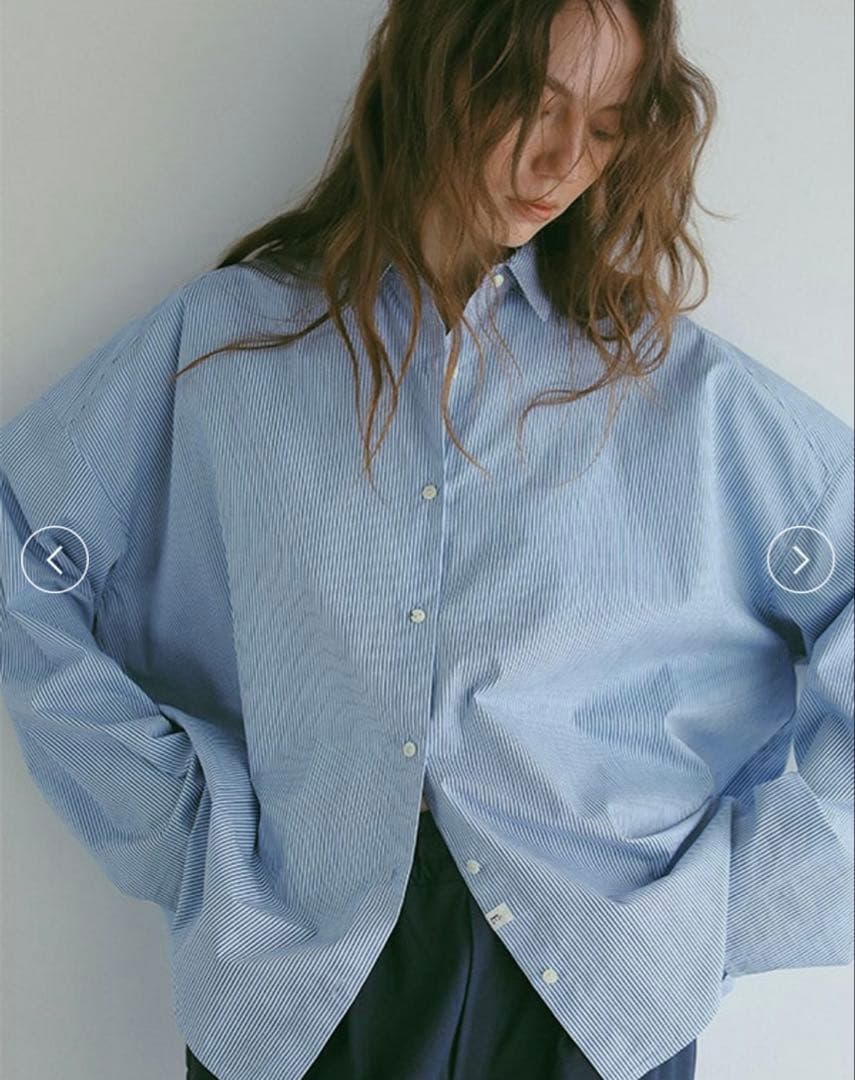 ETRÉ TOKYO ストライプボックスシャツ&ストライプバルーンショートパンツ