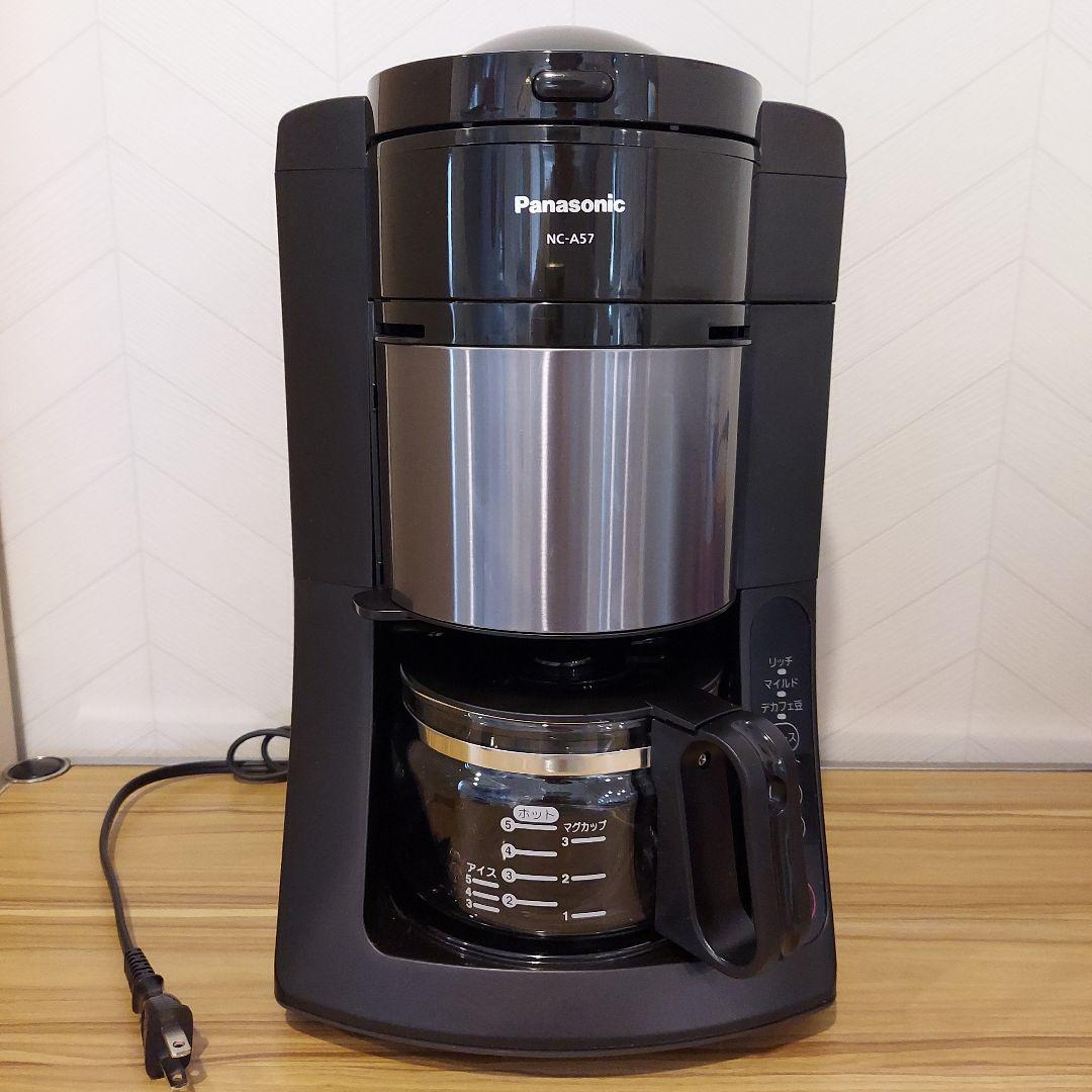 【美品】Panasonic パナソニック 全自動コーヒーメーカー NC-A57 Panasonic（パナソニック） コーヒーメーカー NC-A57-K 沸騰浄水機能