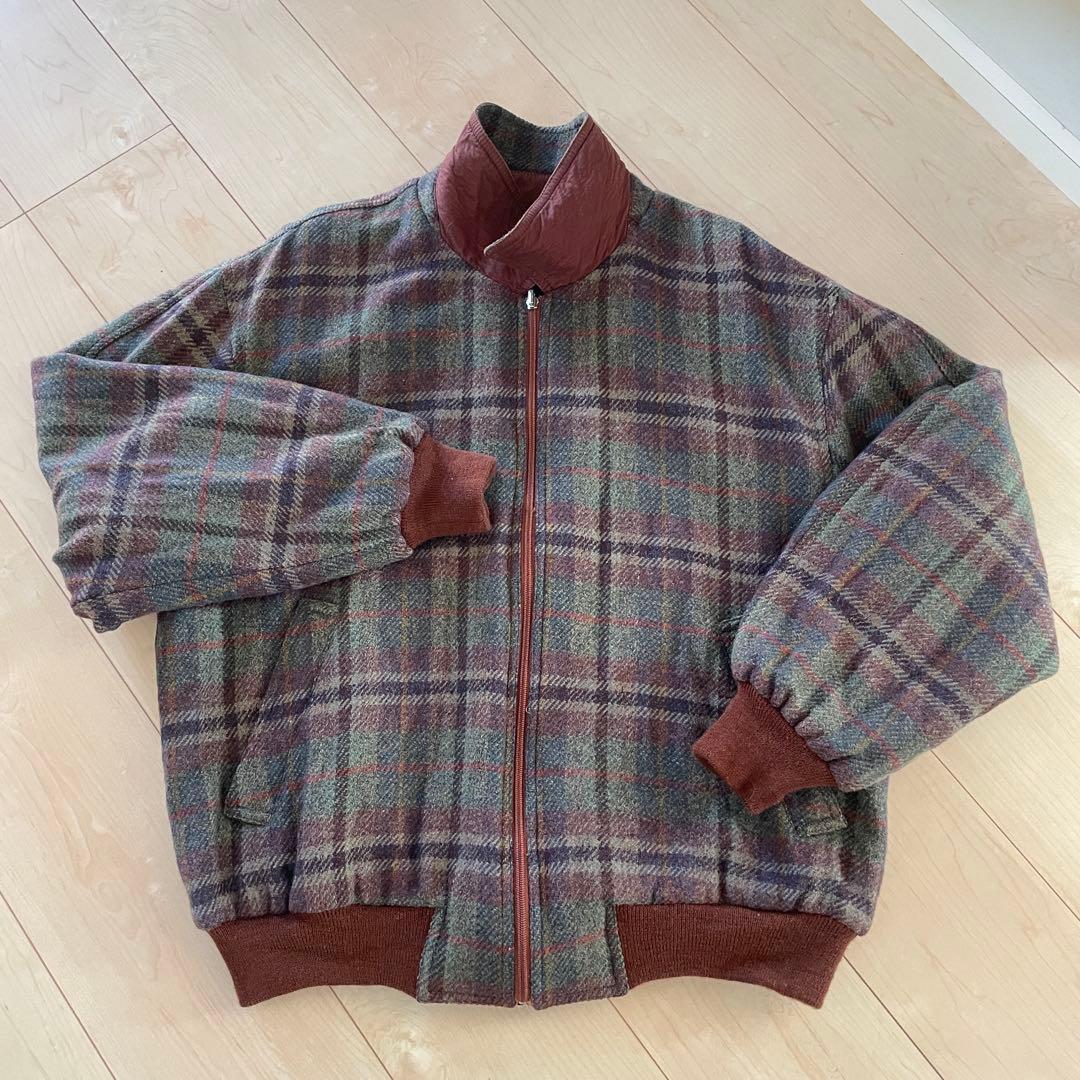 【イタリア製／リバーシブル】DAKS ウール100% ジャケット.ブルゾン