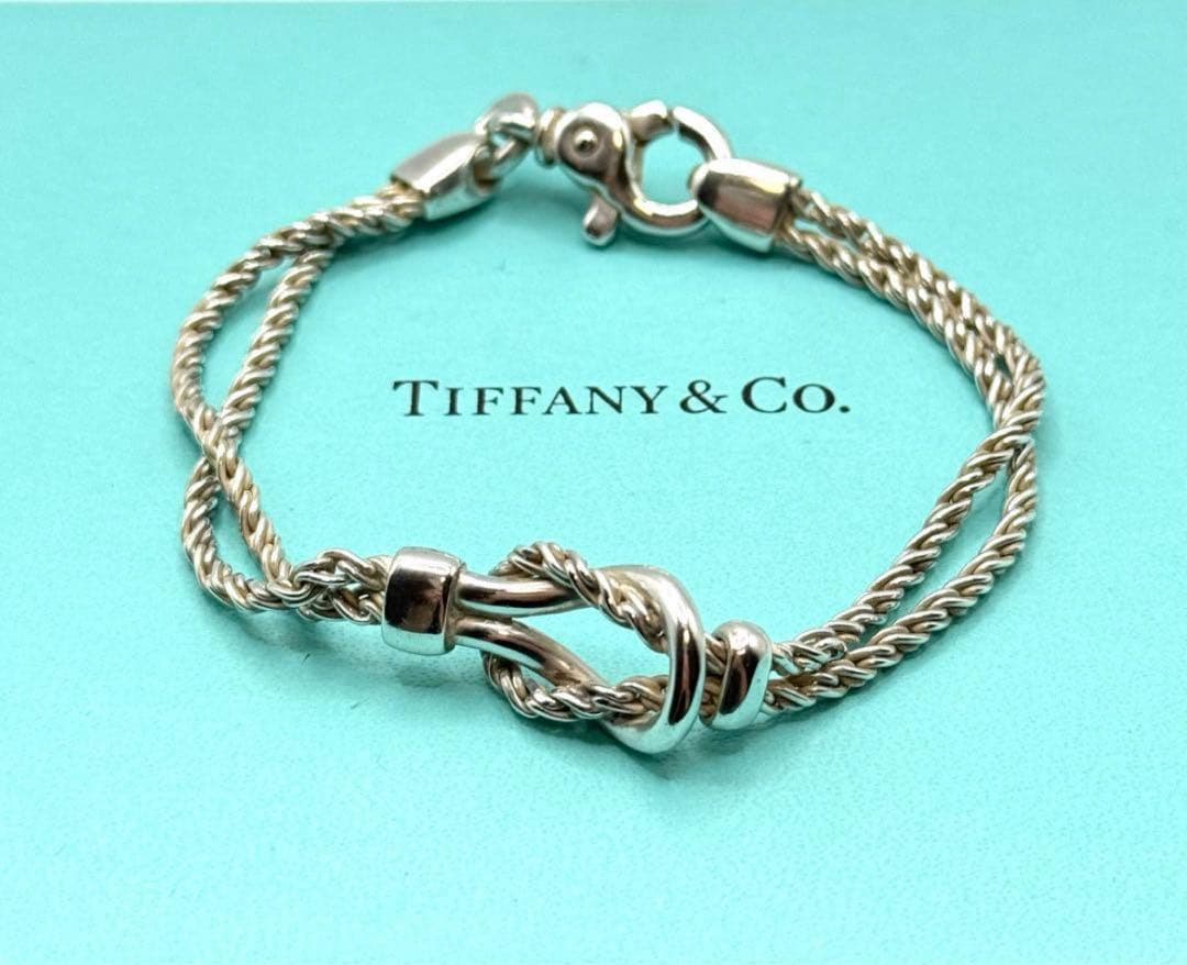 美品 ティファニー ブレスレット ダブルロープ シルバー 925