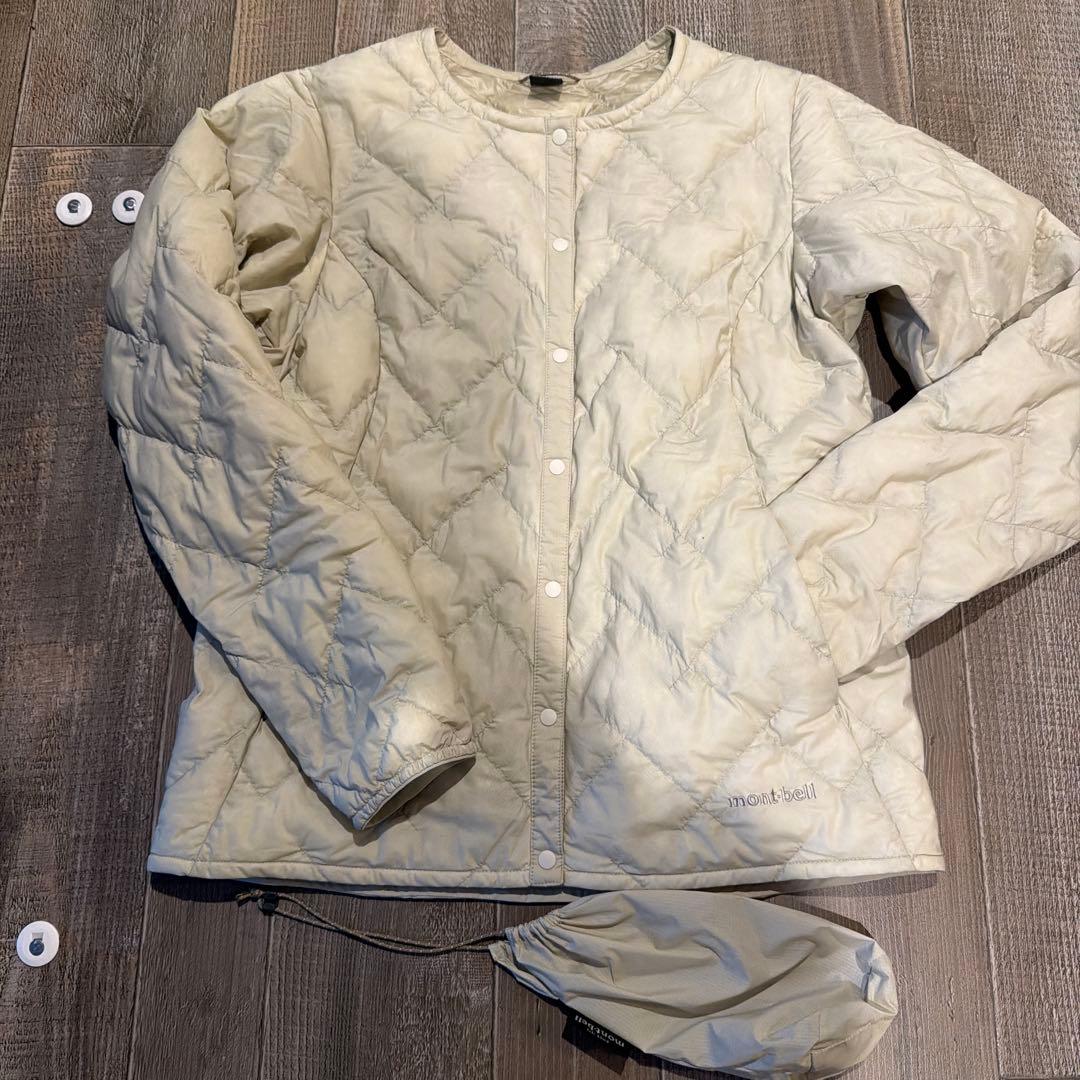 mont-bell スペリオダウン　ラウンドネックジャケット アイボリー　L
