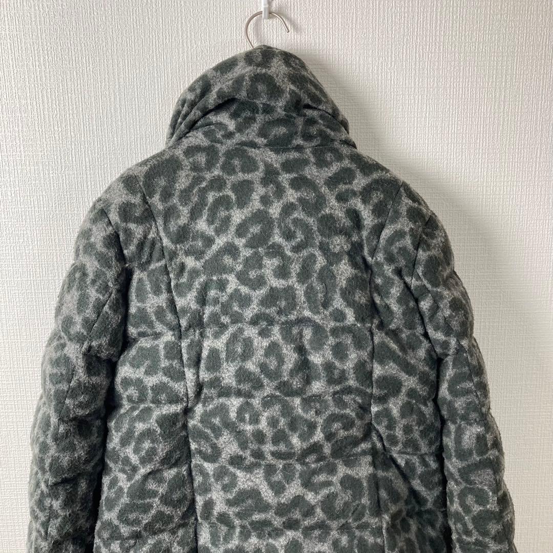 587 TATRASタトラス レオパード柄 ロングダウンジャケット ダウン