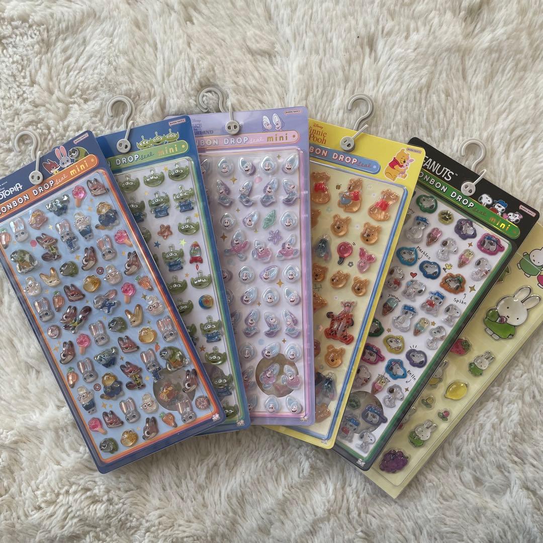 ボンボンドロップシール　正規品　まとめ売り　6枚セット　ディズニー　ズートピア