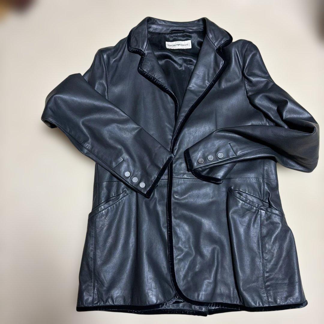 s*様 エンポリオアルマーニ　レザージャケット