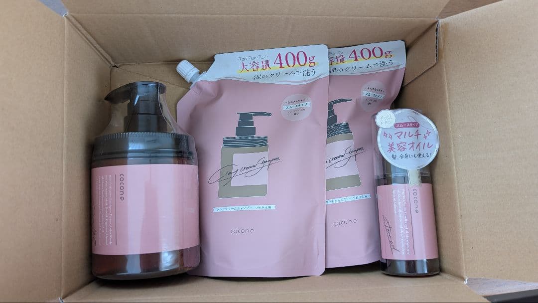cocone クリームシャンプー エッセンスオイル　スムース４点セット