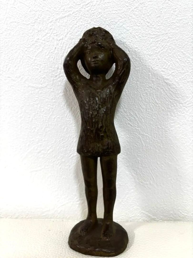 植木力 UEKI刻銘 人物像 オブジェ ブロンズ調 高さ22cm 植木力作 Yahoo!オークション -「植木力」(彫刻、オブジェ) (美術品)の落札相場