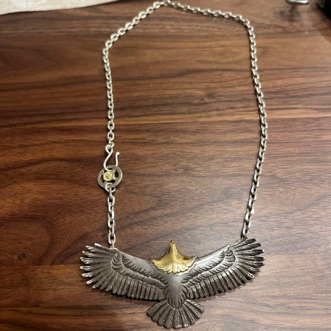 ウィングロック WINGROCKイーグル L ルビー目　チェーンセット 激レア】WING ROCK ウイングロック/ 18K 頭金 イーグル Lサイズ ルビー