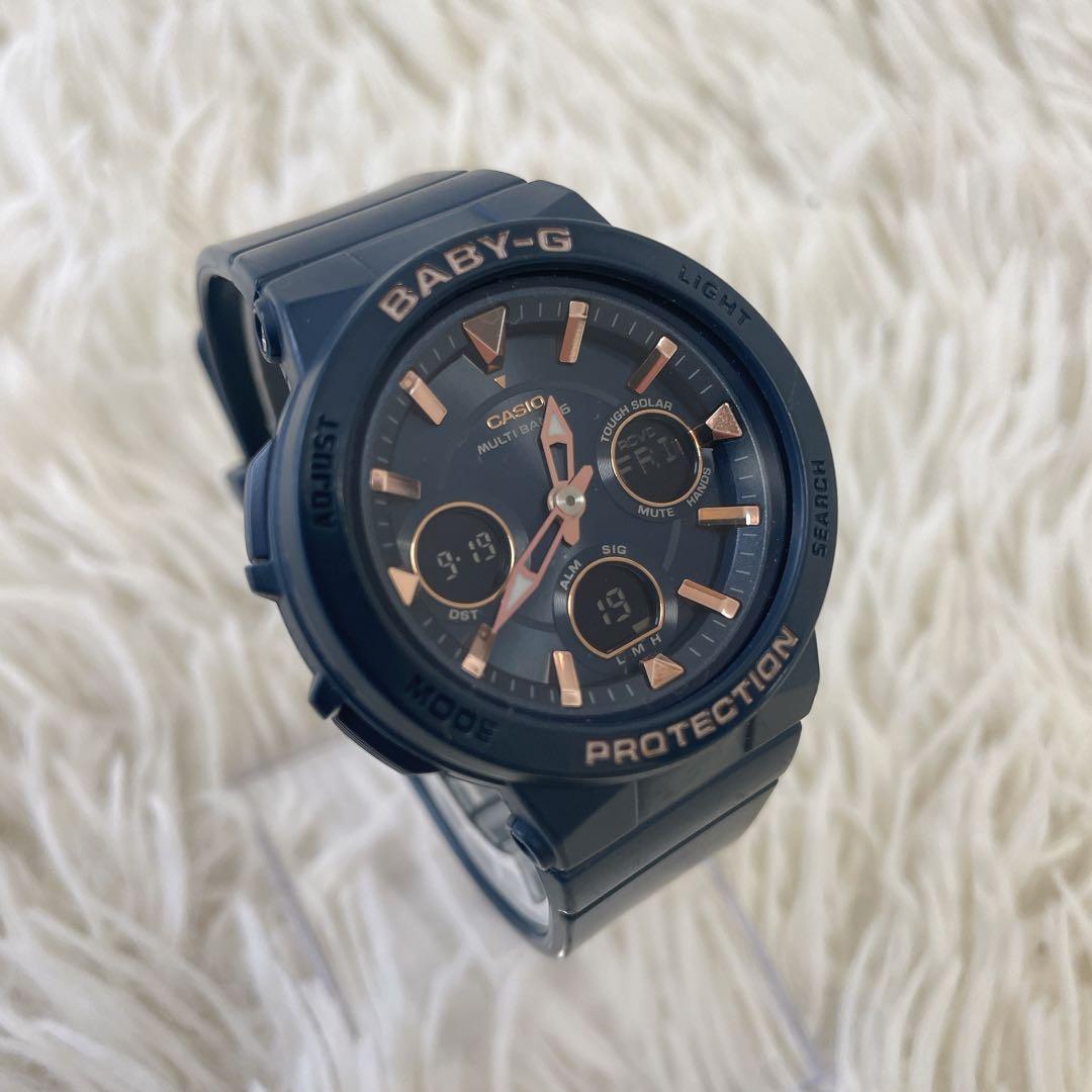 Baby-G CASIO 腕時計　電波ソーラー　ネイビー文字盤　BGA-2510