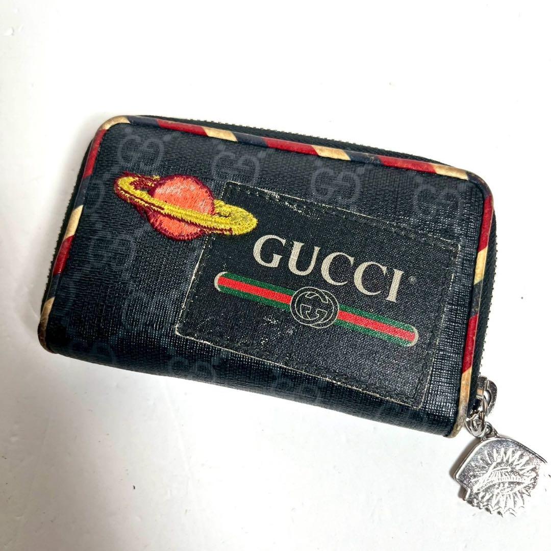 GUCCI ケース ラウンドジップ ナイトクーリエ GGスプリーム
