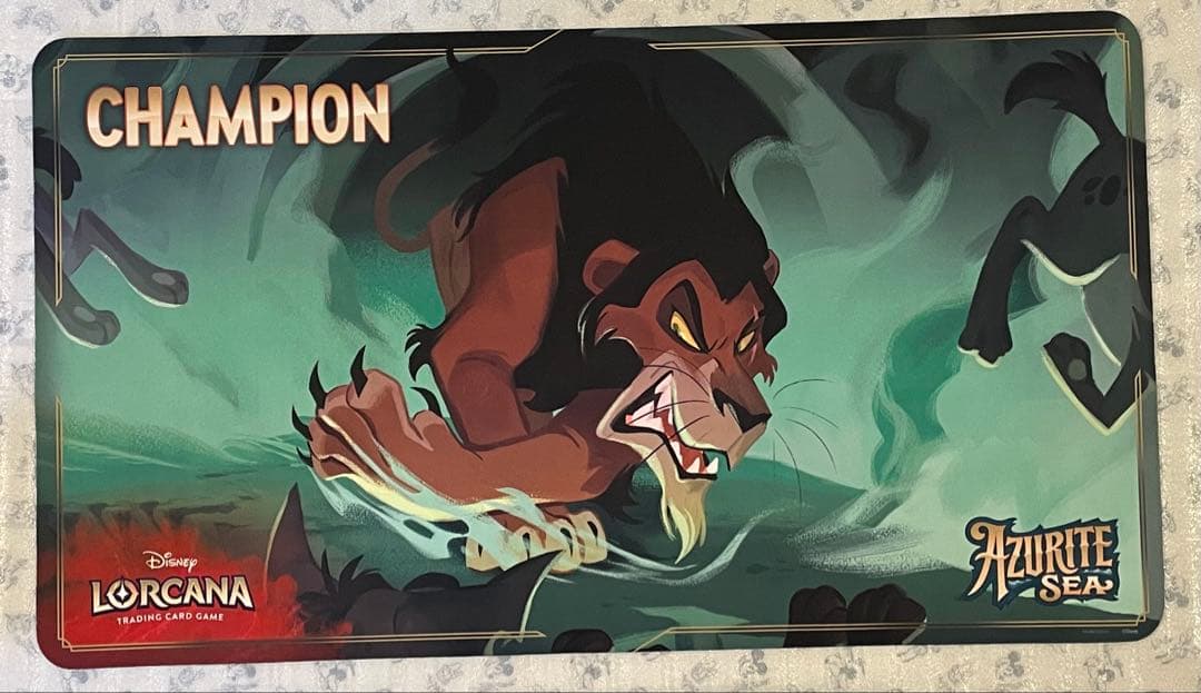 海外大会限定 ロルカナ スカー チャンピオン プレイマット ディズニー 海外大会限定ディズニー ロルカナ スカー プレイマット チャンピオン