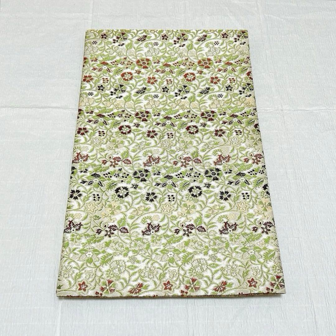 龍村美術織物 袋帯 早雲寺文台裂 チャンカイの申 両面 全通 正絹 銀糸