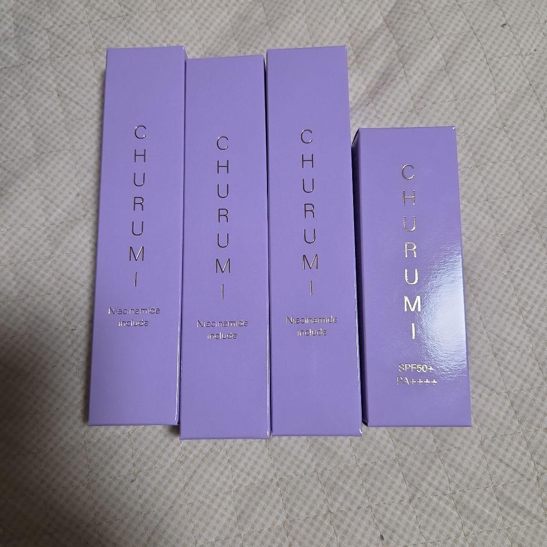 CHURUMI ナイアシンアミド フェイスクリーム＋ファンデーション ４本セット