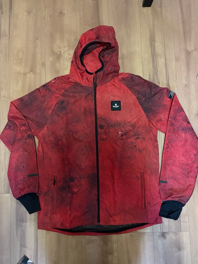 SAYSKY フード付き　赤　ランニングジャケット