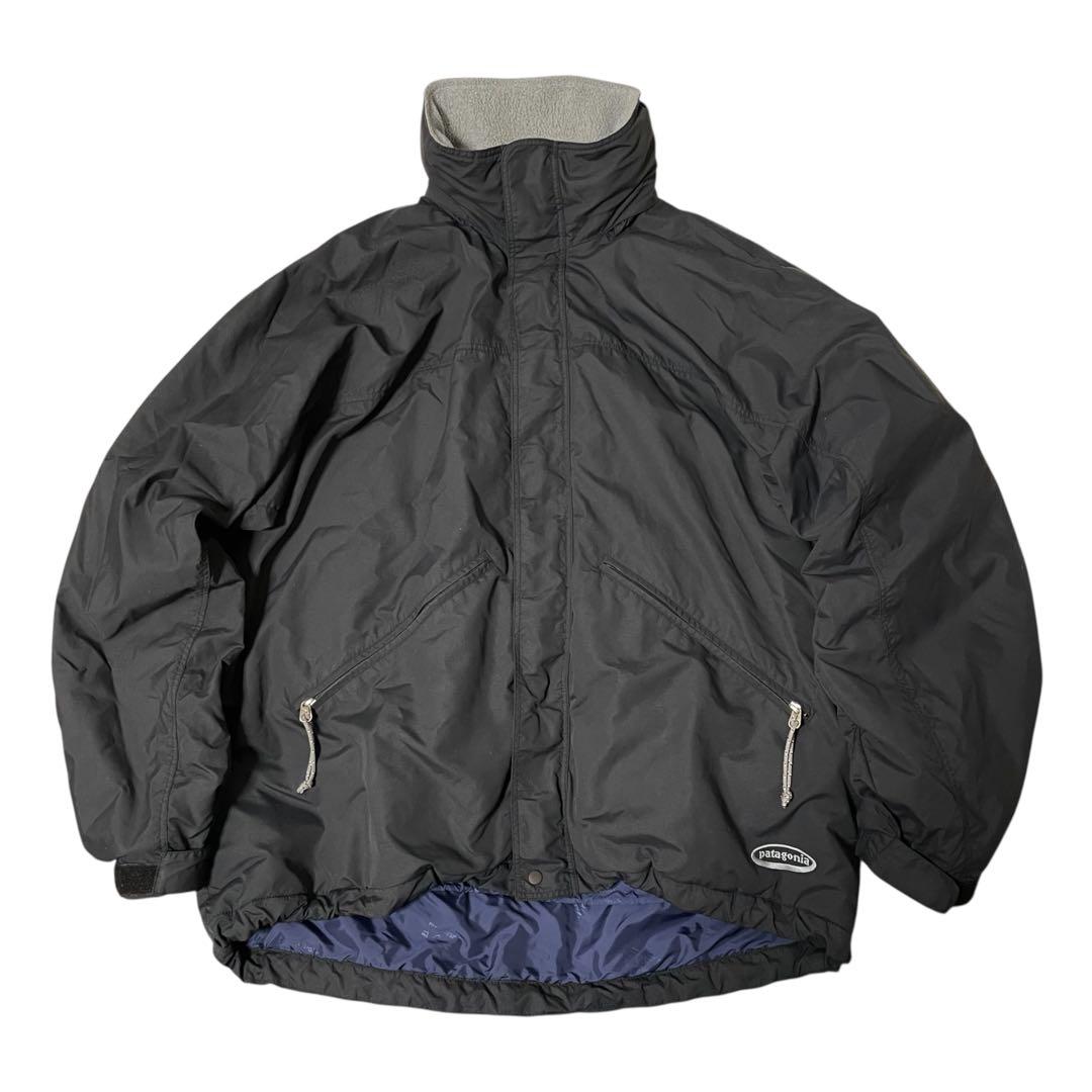 01年 patagonia フュージョンジャケット ブラック　L オーバルロゴ Yahoo!オークション - 【希少】'01 Patagonia 黒 フュージョンジャケ