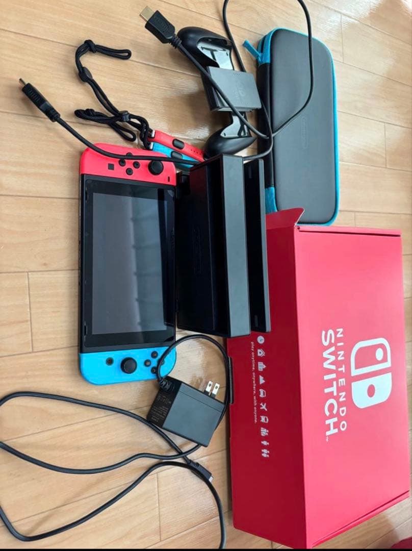 Nintendo Switch 本体 MicroSD256GB、ケース、箱付き