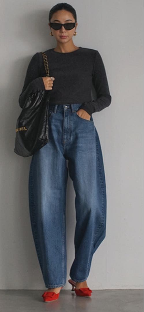 room306contemporary Curve Denim Pants Ｓ room306 CONTEMPORARY / Curve Black Denim Pants