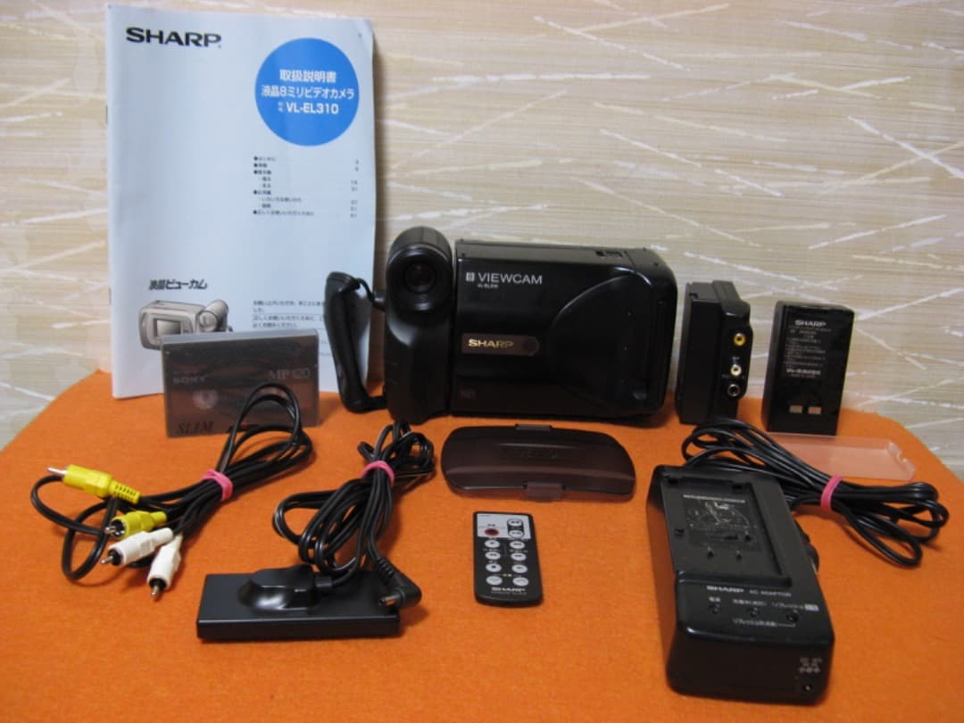 動作OK❗️☆シャープの液晶8ミリビデオカメラ・VL-EL310
