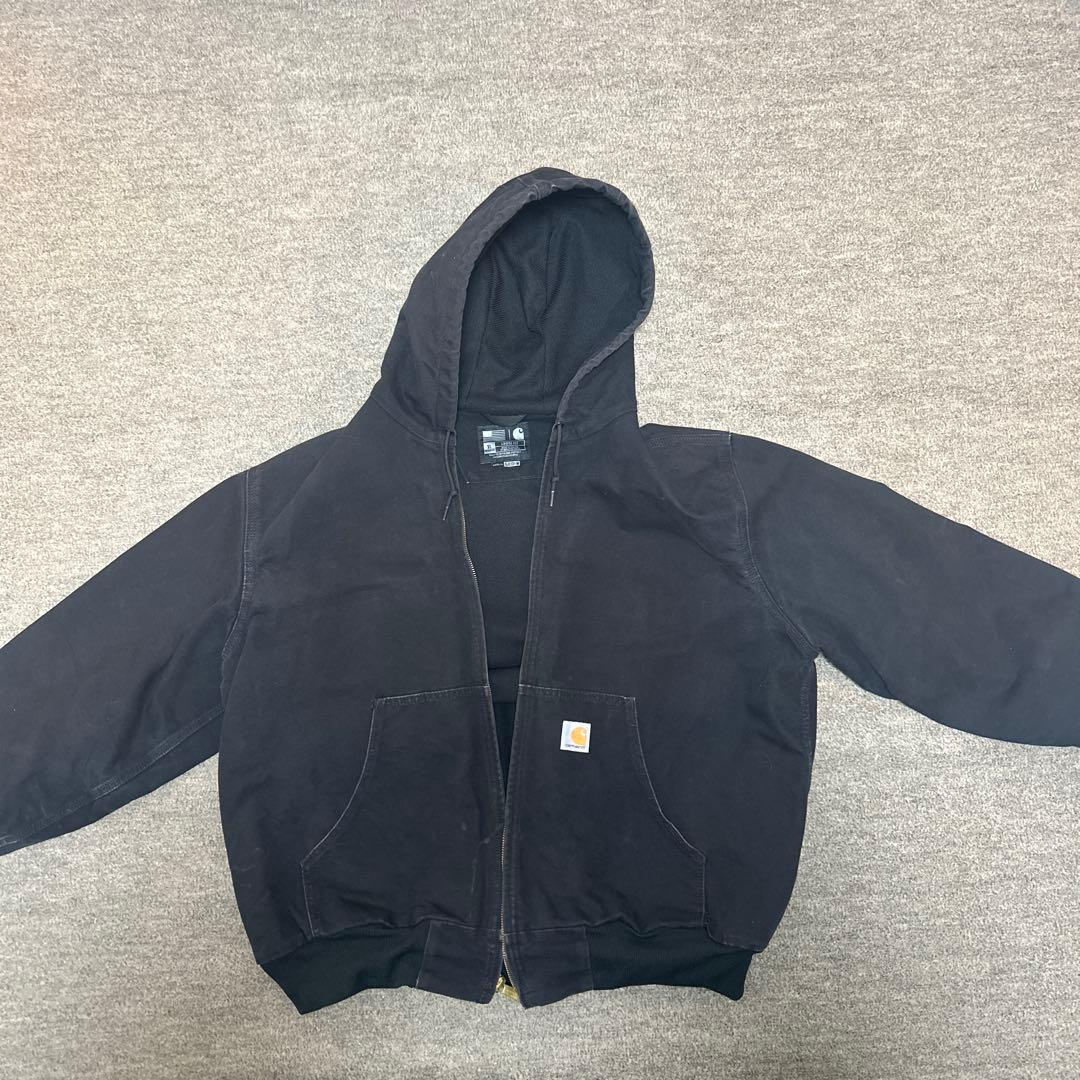 Carhartt 黒 フード付きアクティブジャケット