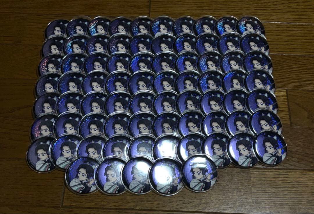 鬼滅の刃 無限城編 第一章 ランダムグリッター缶バッジ 胡蝶しのぶ 75点セット