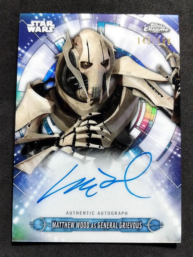 世界限定199枚 グリーバス将軍 / マシュー・ウッド 直筆 サインカード