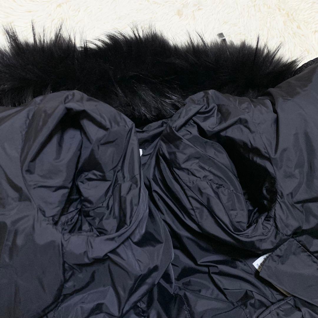 極美品】モンクレール ダウン PHALANGERE タヌキファー ブラック 0