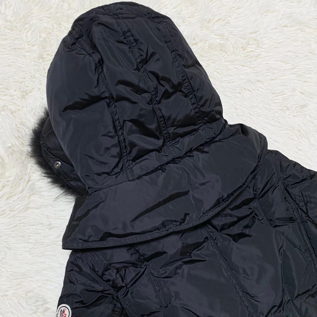 極美品】モンクレール ダウン PHALANGERE タヌキファー ブラック 0